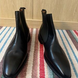 Black Vegan Leather Chelsea Boots